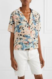 RE DONE - Printed voile shirt at Net A Porter